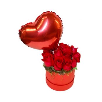Caixa Box Red Luxo com 12 Rosas