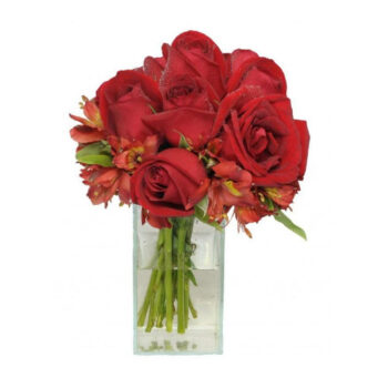 Vidrinho De Rosas Vermelhas